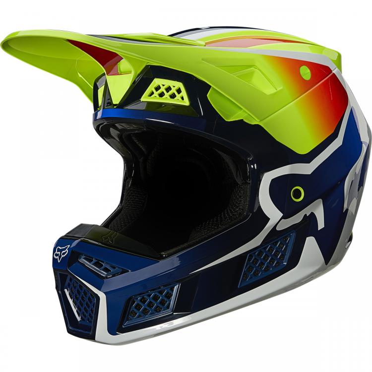 מוטו ישראל קסדות שטח Fox V3 RS Wired Fluorescent Yellow
